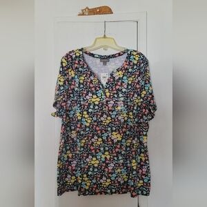 Style & Co Plus Size Multicolor Floral Blouse